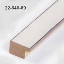 Valge matt servades hõbetriibud 40x22mm