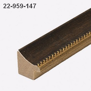 Pruun vahatatud + kuldmumm 25 X 22 mm