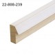 Valge natural kõrge kaldserv 35 X 20 mm