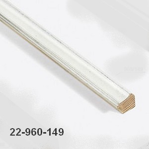 Valge vahatatud + hõbeserv 25 X 22 mm