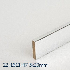 Metallik läikiv distantsliist 5 X 20 mm