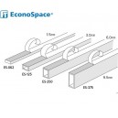 Distantsliist, plastik, Econospace ES-062, must, 1,5x4,5mm, 1,52m