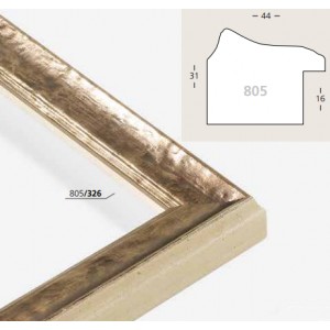 Kuld, muljutud, hele selg, 44x31x16mm