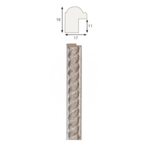 Kreem, hõbeornament serv, 40x15x8mm