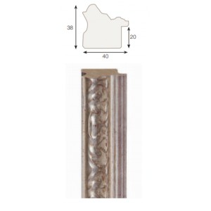 Kreem, hõbeornament serv, 40x15x8mm