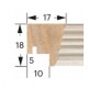 Roheline triipudega 18x17x10mm