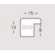 Hall teras sile 16x13x9mm