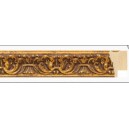 Kuld, tume, matt, ornament, 15x23mm