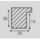 Sinine, hele,  20x20x16mm