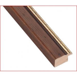 Pruun, pähkel, kuldservaga, 25x116x10mm
