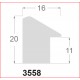 Sinine, valge selg, 16x20mm