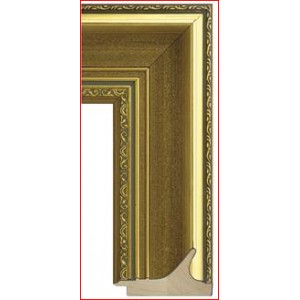 Kuld, ornament servades, rohekas triip 77 x 41