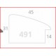 Hall, teras, kumer, 45x31x14mm