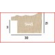 Valge, vanutatud,  serv , 43x25x13mm