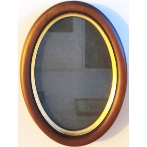 Ovaal, 20x28cm, Kuld ja Pruun