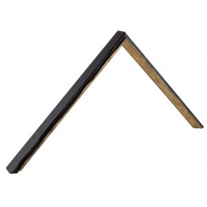 Kuld, vanutatud, lainega, must k&uuml;lg 15 x 27 x 13mm