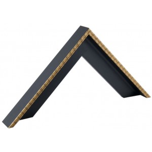 Must, kuldserv triibuga, kastliist 50x40mm