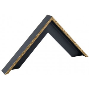 Must, kuldserv ornamendiga, kastliist 50x40mm